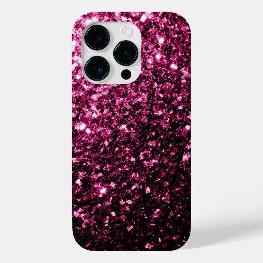 Coques Case-Mate iPhone Parties scintillant rose foncé brillant (Verso)