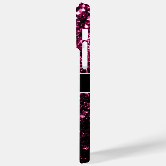 Coques Case-Mate iPhone Parties scintillant rose foncé brillant scintille  (Verso / Gauche)