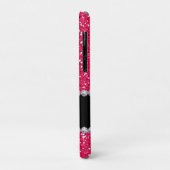 Coques Case-Mate iPhone Parties scintillant rose, Gem, Monogramme (Dos/Gauche)