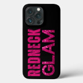 Coques Case-Mate iPhone Parties scintillant rose glam cou rouge sur noir (Verso)