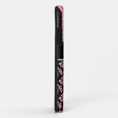 Coques Case-Mate iPhone Parties scintillant rose Imprimé Damas noir Votre  (Dos/Droite)