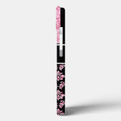 Coques Case-Mate iPhone Parties scintillant rose imprimé noir Damas Votre (Verso / Gauche)