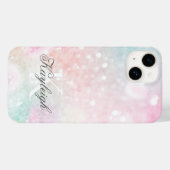 Coques Case-Mate iPhone Parties scintillant rose Joli Motif Bokeh (Verso (horizontal))