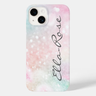 Coque Pour iPhone 14 Parties scintillant rose Joli Motif Bokeh