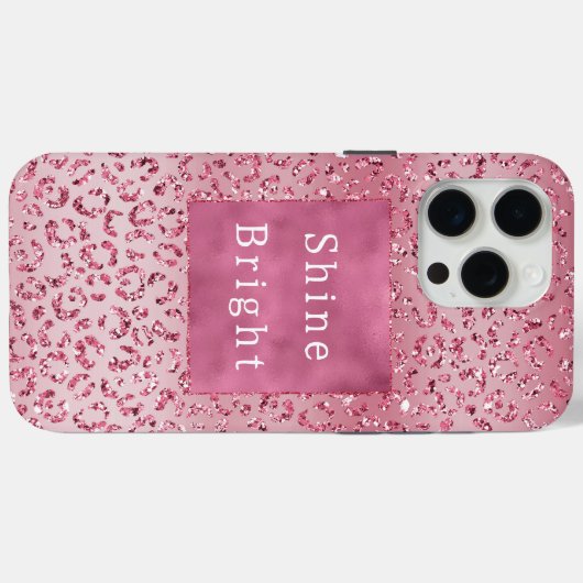 Coques Case-Mate iPhone Parties scintillant rose Leopard Ombre (Verso (horizontal))
