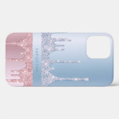 Coques Case-Mate iPhone parties scintillant rose moderne et design doré bl (Verso (horizontal))