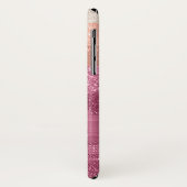 Coques Case-Mate iPhone Parties scintillant rose moderne étincelle Monogra (Dos/Gauche)