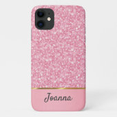 Coques Case-Mate iPhone Parties scintillant rose monogramme (Dos)