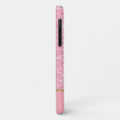 Coques Case-Mate iPhone Parties scintillant rose monogramme (Dos/Gauche)