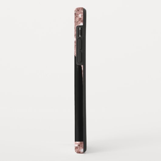 Coques Case-Mate iPhone Parties scintillant Rose Monogramme or sur Monogra (Dos/Gauche)