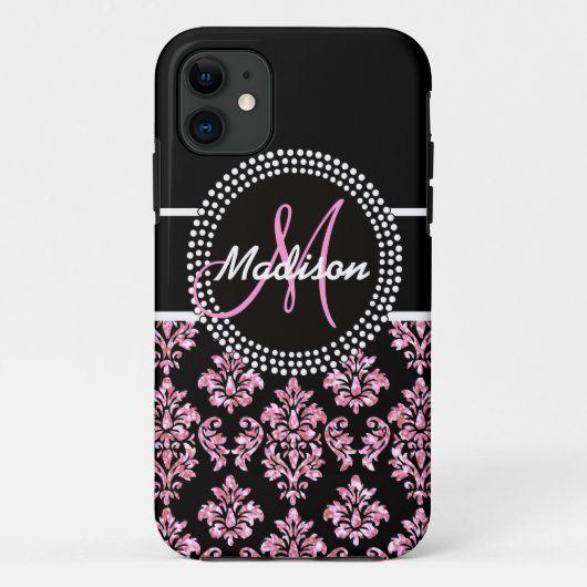 COQUES Case-Mate iPhone PARTIES SCINTILLANT ROSE NOIRE DOMMASQUE VOTRE MON (Dos)