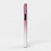 Coques Case-Mate iPhone Parties scintillant rose, Nom et Monogramme, Fille (Dos/Droite)