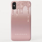 Coques Case-Mate iPhone Parties scintillant rose Ombre Pink Blush Nom (Dos)