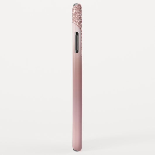 Coques Case-Mate iPhone Parties scintillant rose Ombre Pink Blush Nom (Dos/Droite)