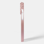 Coques Case-Mate iPhone Parties scintillant rose Ombre Pink Blush Nom (Verso / Gauche)