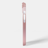 Coques Case-Mate iPhone Parties scintillant Rose or de la  rose vierge ten (Verso / Gauche)