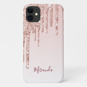 Case-Mate iPhone Case parties scintillant rose or goutte à goutte ombre