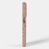 Coques Case-Mate iPhone Parties scintillant Rose or Monogramme (Verso / Droite)