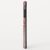 Coques Case-Mate iPhone Parties scintillant rose or rose, Marbre gris, Per (Dos/Gauche)