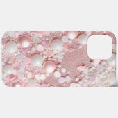 Coques Case-Mate iPhone Parties scintillant rose Pearl Glam Bling (Verso (horizontal))
