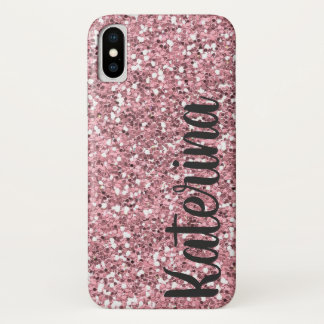 Coque Case-Mate Pour iPhone Parties scintillant rose personnalisée avec votre 