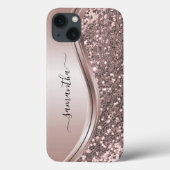 Coques Case-Mate iPhone Parties scintillant rose Regarder Nom manuscrit 13 (Verso)