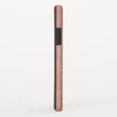 Coques Case-Mate iPhone Parties scintillant rose Rose or et Monogramme éti (Dos/Droite)