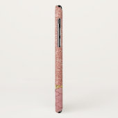 Coques Case-Mate iPhone Parties scintillant rose Rose or et Motif étincela (Dos/Gauche)