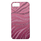 Coques Case-Mate iPhone Parties scintillant rose Zebra (Dos)