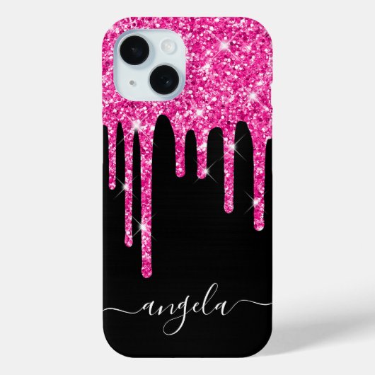 Coques Case-Mate iPhone Parties scintillant roses chaudes Lecteurs de verr (Verso)
