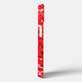 Coques Case-Mate iPhone Parties scintillant rouge avec monogramme (Verso / Droite)
