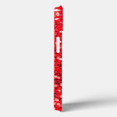 Coques Case-Mate iPhone Parties scintillant rouge avec nom (Verso / Droite)