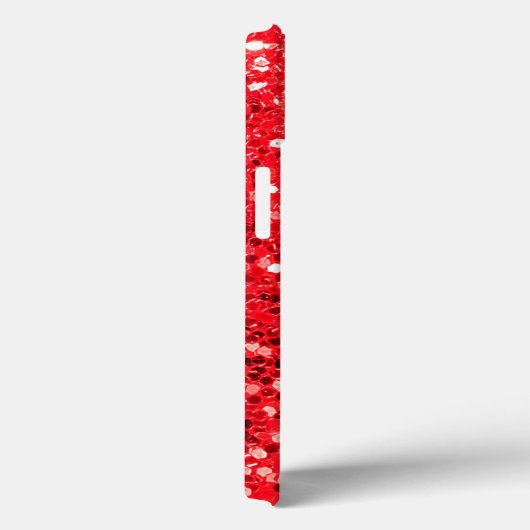 Coques Case-Mate iPhone Parties scintillant rouge avec nom (Verso / Droite)