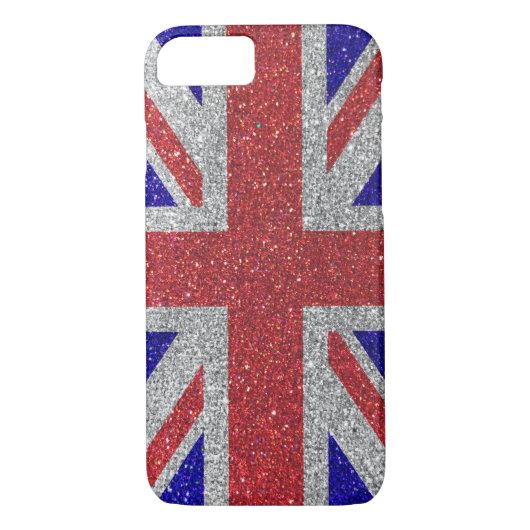 Coques Case-Mate iPhone Parties scintillant rouge blanc et bleu Union Jack (Dos)