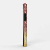 Coques Case-Mate iPhone Parties scintillant rouge et orange, Marbre or, Pe (Dos/Droite)