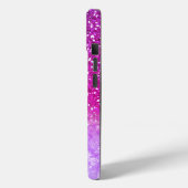 Coques Case-Mate iPhone Parties scintillant rouge et orange, Marbre or, Pe (Verso / Gauche)