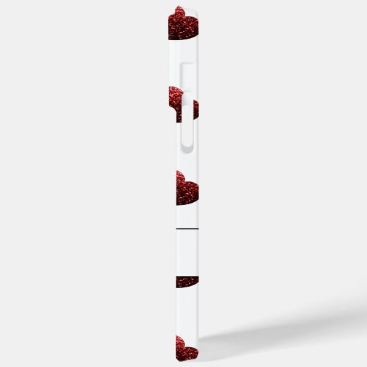 Coques Case-Mate iPhone Parties scintillant rouge étincelles Coeurs motif  (Verso / Gauche)