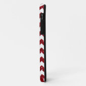 Coques Case-Mate iPhone Parties scintillant rouge foncé Chevron Motif (Dos/Gauche)