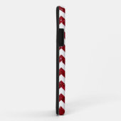 Coques Case-Mate iPhone Parties scintillant rouge foncé Chevron Motif (Dos/Droite)