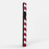 Coques Case-Mate iPhone Parties scintillant rouge Motif Chevron (Dos/Droite)