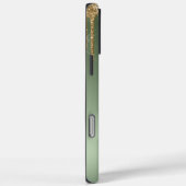 Coques Case-Mate iPhone Parties scintillant Sage Green Gold Sparkle (Verso / Droite)