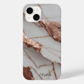 Coques Case-Mate iPhone Parties scintillant tendance en cuivre marbre (Verso)