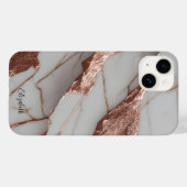 Coques Case-Mate iPhone Parties scintillant tendance en cuivre marbre (Verso (horizontal))