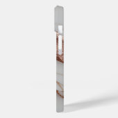 Coques Case-Mate iPhone Parties scintillant tendance en cuivre marbre (Verso / Gauche)