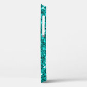 Coques Case-Mate iPhone Parties scintillant texture turquoise brillante (Verso / Gauche)