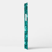 Coques Case-Mate iPhone Parties scintillant texture turquoise brillante (Verso / Droite)