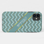 Coques Case-Mate iPhone Parties scintillant turquoise (Dos (Horizontal))