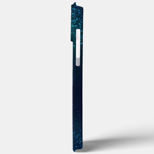 Coques Case-Mate iPhone Parties scintillant Turquoise fille Monogramme éti (Verso / Gauche)