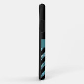 COQUES Case-Mate iPhone PARTIES SCINTILLANT TURQUOISE NOIRE CHEVRON (Dos/Droite)