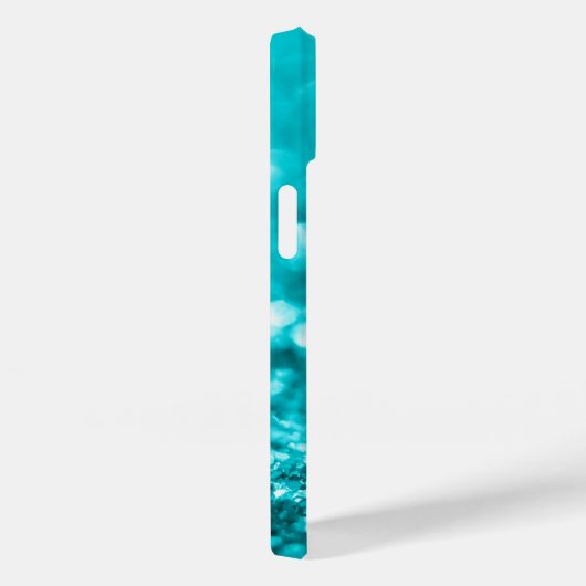 Coques Case-Mate iPhone Parties scintillant Turquoise personnalisée (Verso / Droite)